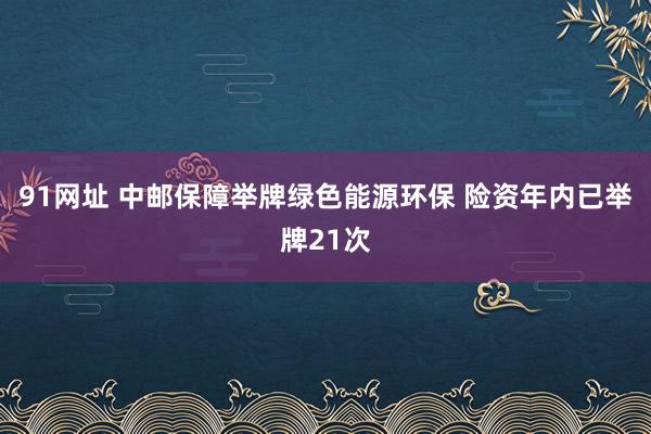 91网址 中邮保障举牌绿色能源环保 险资年内已举牌21次